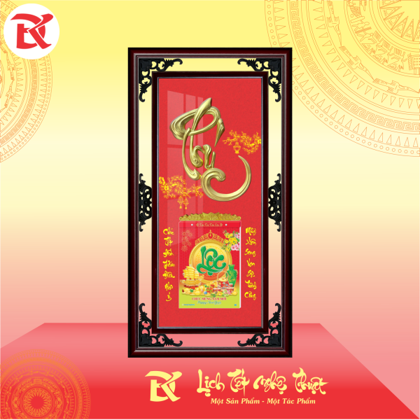 Lịch thư pháp chữ LỘC- PHÚC - THỌ - TÂM